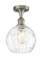 Innovations Lighting 516-1C-SN-G1215-8 - Athens Water Glass - 1 Light - 8 inch - Brushed Satin Nickel - Semi-Flush Mount