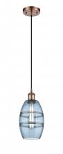 Innovations Lighting 516-1P-AC-G557-6BL - Vaz - 1 Light - 6 inch - Antique Copper - Cord hung - Mini Pendant