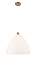 Innovations Lighting 516-1P-BB-GBD-161 - Bristol - 1 Light - 16 inch - Brushed Brass - Cord hung - Pendant