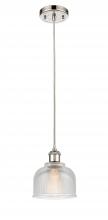 Innovations Lighting 516-1P-PN-G412 - Dayton - 1 Light - 6 inch - Polished Nickel - Cord hung - Mini Pendant