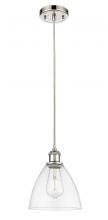 Innovations Lighting 516-1P-PN-GBD-754 - Bristol - 1 Light - 8 inch - Polished Nickel - Cord hung - Mini Pendant