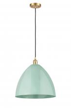 Innovations Lighting 516-1P-SG-MBD-16-SF - Plymouth - 1 Light - 16 inch - Satin Gold - Cord hung - Mini Pendant