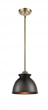 Innovations Lighting 516-1S-AB-M14-BK-LED - Adirondack - 1 Light - 8 inch - Antique Brass - Mini Pendant