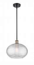 Innovations Lighting 516-1S-BAB-G555-12CL - Ithaca - 1 Light - 12 inch - Black Antique Brass - Mini Pendant