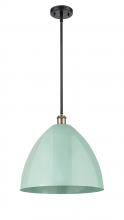 Innovations Lighting 516-1S-BAB-MBD-16-SF - Plymouth - 1 Light - 16 inch - Black Antique Brass - Pendant