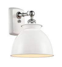  516-1W-WPC-M14-W - Adirondack - 1 Light - 8 inch - White Polished Chrome - Sconce