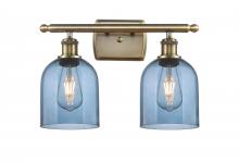  516-2W-AB-G558-6BL - Bella - 2 Light - 16 inch - Antique Brass - Bath Vanity Light