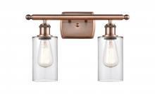 Innovations Lighting 516-2W-AC-G802 - Clymer - 2 Light - 14 inch - Antique Copper - Bath Vanity Light