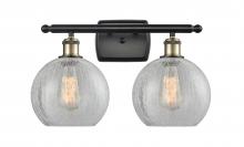 Innovations Lighting 516-2W-BAB-G125 - Athens - 2 Light - 18 inch - Black Antique Brass - Bath Vanity Light