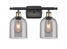 Innovations Lighting 516-2W-BAB-G558-6SM - Bella - 2 Light - 16 inch - Black Antique Brass - Bath Vanity Light