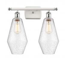  516-2W-WPC-G654-7 - Cindyrella - 2 Light - 17 inch - White Polished Chrome - Bath Vanity Light