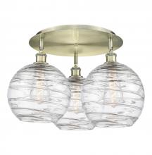 Innovations Lighting 516-3C-AB-G1213-10 - Athens Deco Swirl - 3 Light - 22 inch - Antique Brass - Flush Mount