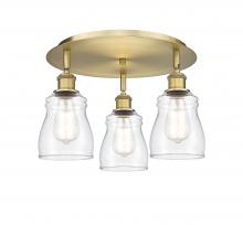 Innovations Lighting 516-3C-BB-G392 - Ellery - 3 Light - 17 inch - Brushed Brass - Flush Mount