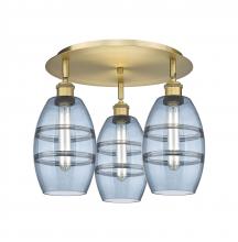 Innovations Lighting 516-3C-BB-G557-6BL - Vaz - 3 Light - 18 inch - Brushed Brass - Flush Mount