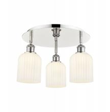 Innovations Lighting 516-3C-PN-G559-5GWH - Bridal Veil - 3 Light - 17 inch - Polished Nickel - Flush Mount