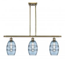  516-3I-AB-G557-6BL - Vaz - 3 Light - 36 inch - Antique Brass - Cord hung - Island Light