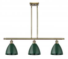 Innovations Lighting 516-3I-AB-MBD-75-GR - Plymouth - 3 Light - 36 inch - Antique Brass - Cord hung - Island Light