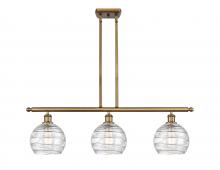 Innovations Lighting 516-3I-BB-G1213-8 - Athens Deco Swirl - 3 Light - 36 inch - Brushed Brass - Cord hung - Island Light