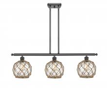 Innovations Lighting 516-3I-OB-G122-8RB - Farmhouse Rope - 3 Light - 36 inch - Oil Rubbed Bronze - Cord hung - Island Light