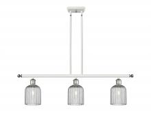  516-3I-WPC-G559-5SM - Bridal Veil - 3 Light - 36 inch - White Polished Chrome - Cord hung - Island Light