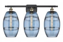 Innovations Lighting 516-3W-BAB-G557-8BL - Vaz - 3 Light - 28 inch - Black Antique Brass - Bath Vanity Light