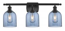  516-3W-BK-G558-6BL - Bella - 3 Light - 26 inch - Matte Black - Bath Vanity Light