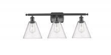 Innovations Lighting 516-3W-BK-GBC-84 - Berkshire - 3 Light - 28 inch - Matte Black - Bath Vanity Light