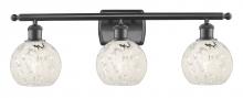 Innovations Lighting 516-3W-OB-G1216-6WM - White Mouchette - 3 Light - 26 inch - Oil Rubbed Bronze - Bath Vanity Light