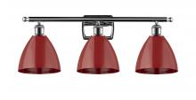 Innovations Lighting 516-3W-PC-MBD-75-RD - Plymouth - 3 Light - 28 inch - Polished Chrome - Bath Vanity Light