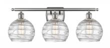  516-3W-SN-G1213-8 - Athens Deco Swirl - 3 Light - 28 inch - Brushed Satin Nickel - Bath Vanity Light