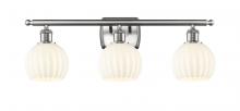 Innovations Lighting 516-3W-SN-G1217-6WV - White Venetian - 3 Light - 26 inch - Brushed Satin Nickel - Bath Vanity Light