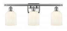  516-3W-SN-G559-5GWH - Bridal Veil - 3 Light - 25 inch - Brushed Satin Nickel - Bath Vanity Light