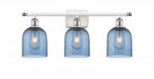 Innovations Lighting 516-3W-WPC-G558-6BL - Bella - 3 Light - 26 inch - White Polished Chrome - Bath Vanity Light