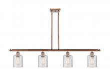 Innovations Lighting 516-4I-AC-G112C-5CL - Cobbleskill - 4 Light - 48 inch - Antique Copper - Cord hung - Island Light