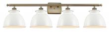 Innovations Lighting 516-4W-AB-M14-W - Adirondack - 4 Light - 38 inch - Antique Brass - Bath Vanity Light