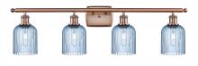 Innovations Lighting 516-4W-AC-G559-5BL - Bridal Veil - 4 Light - 35 inch - Antique Copper - Bath Vanity Light