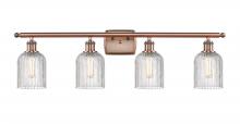 Innovations Lighting 516-4W-AC-G559-5CL - Bridal Veil - 4 Light - 35 inch - Antique Copper - Bath Vanity Light