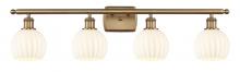 Innovations Lighting 516-4W-BB-G1217-6WV - White Venetian - 4 Light - 36 inch - Brushed Brass - Bath Vanity Light