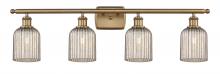  516-4W-BB-G559-5ME - Bridal Veil - 4 Light - 35 inch - Brushed Brass - Bath Vanity Light