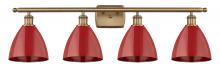 Innovations Lighting 516-4W-BB-MBD-75-RD - Plymouth - 4 Light - 38 inch - Brushed Brass - Bath Vanity Light