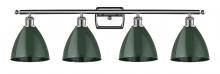 Innovations Lighting 516-4W-PC-MBD-75-GR - Plymouth - 4 Light - 38 inch - Polished Chrome - Bath Vanity Light