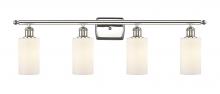  516-4W-PN-G801 - Clymer - 4 Light - 34 inch - Polished Nickel - Bath Vanity Light