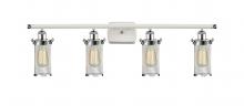 Innovations Lighting 516-4W-WPC-CE219 - Bleecker - 4 Light - 34 inch - White Polished Chrome - Bath Vanity Light