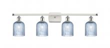  516-4W-WPC-G559-5BL - Bridal Veil - 4 Light - 35 inch - White Polished Chrome - Bath Vanity Light