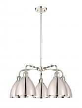 Innovations Lighting 516-5CR-PN-MBD-75-PN - Bristol - 5 Light - 26 inch - Polished Nickel - Chandelier