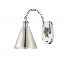 Innovations Lighting 518-1W-PN-MBC-8-PN - Berkshire - 1 Light - 8 inch - Polished Nickel - Sconce