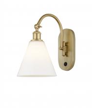 Innovations Lighting 518-1W-SG-GBC-81 - Berkshire - 1 Light - 8 inch - Satin Gold - Sconce