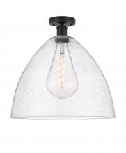 Innovations Lighting 616-1F-BK-GBD-164 - Bristol - 1 Light - 16 inch - Matte Black - Semi-Flush Mount