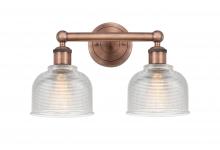 Innovations Lighting 616-2W-AC-G412 - Dayton - 2 Light - 15 inch - Antique Copper - Bath Vanity Light