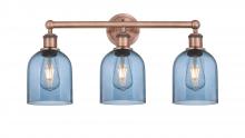  616-3W-AC-G558-6BL - Bella - 3 Light - 24 inch - Antique Copper - Bath Vanity Light